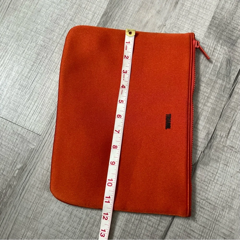 TRIANGL BIKINI Tangerine Neoprene Zip Pouch Travel Vacation Swim Beach